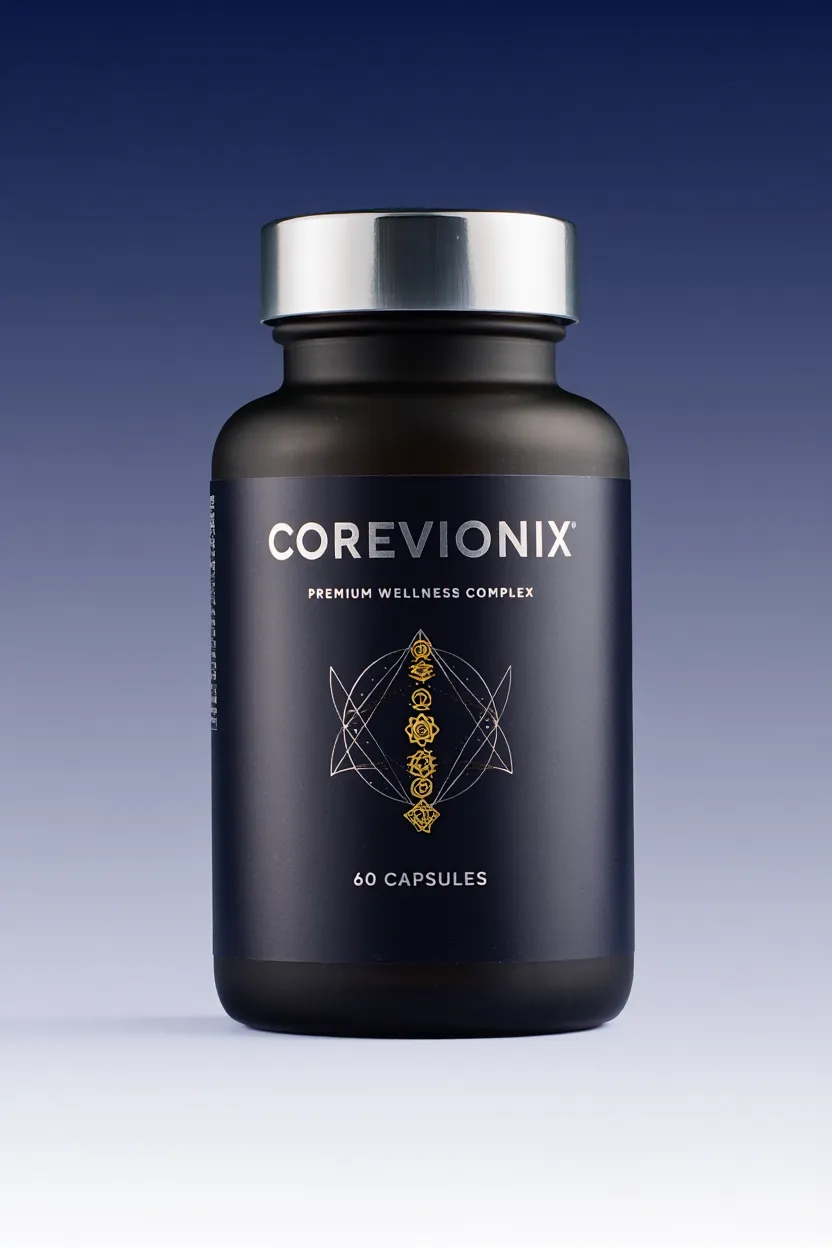 Corevionix supplement bottle - premium wellness complex packaging
